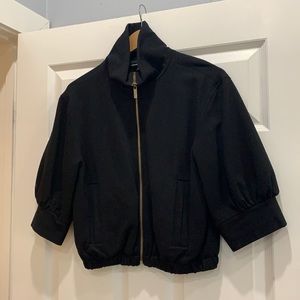 Express Design Studio Cropped Zip Front Jacket